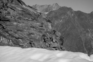 hiking in the swiss alps photo