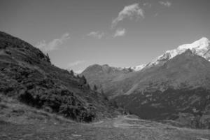 hiking in the swiss alps photo