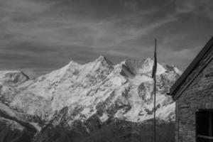 hiking in the swiss alps photo