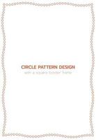 Circle pattern design with a rectangle border frame vector