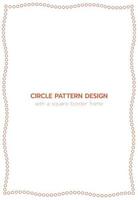 Circle pattern design with a rectangle border frame vector