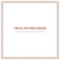 Circle pattern design with a rectangle border frame vector