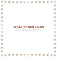 Circle pattern design with a rectangle border frame vector