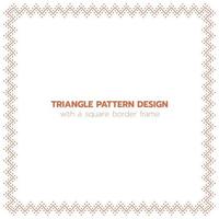 Triangle pattern design with a square border frame vector