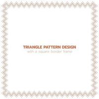 Triangle pattern design with a square border frame vector