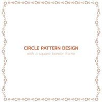 Circle pattern design with a rectangle border frame vector