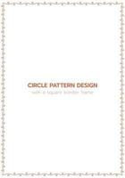 Circle pattern design with a rectangle border frame vector