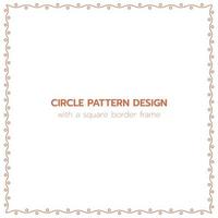 Circle pattern design with a rectangle border frame vector