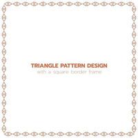 Triangle pattern design with a square border frame vector