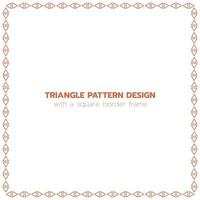 Triangle pattern design with a square border frame vector