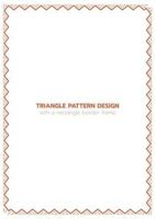 Triangle pattern design with a rectangle border frame vector