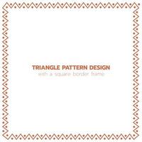 Triangle pattern design with a square border frame vector