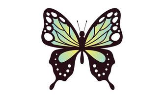 hermoso color mariposa logo vector arte ilustración