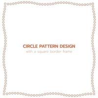 Circle pattern design with a rectangle border frame vector