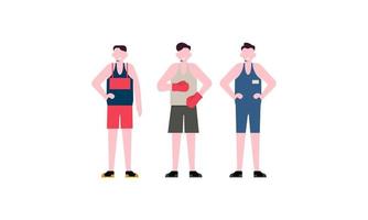 Summer sports of various athletes vector illustration