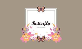plantilla de corona y logotipo de mariposa en estilo acuarela vector