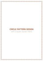 Circle pattern design with a rectangle border frame vector