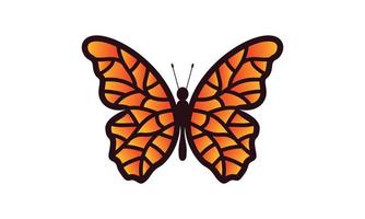 Beautiful color butterfly logo vector art illustration