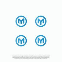 Creative Letter MM Monogram Logo Design Icon Template White and Black  Background 7886029 Vector Art at Vecteezy