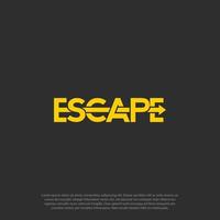 escape lettering logo design vector