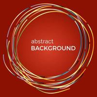 Beautiful light circles on a red background. Abstract flash light circles. Vector technology background.