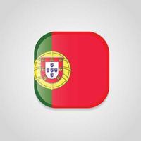 botón redondo de diseño de bandera de portugal vector