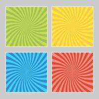 Set of multi colored pop art banners. Halftone comic template with place for your text for design. Vector illustration