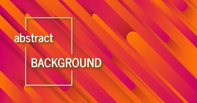 Trendy geometric orange background with abstract lines. Banner design. Futuristic dynamic pattern. Vector illustration