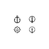 Anchor icon Logo Template vector