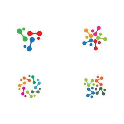 molecule logo icon vector