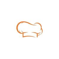 vector de plantilla de logotipo de chef de sombrero
