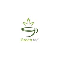 Cup of tea logo template vector icon illustration