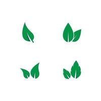 Logos of green leaf ecology nature element vector