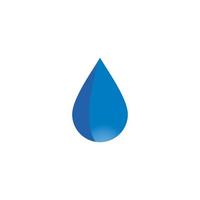 Set of abstract blue water drops symbols vector
