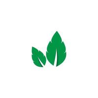 logotipos de vector de elemento de naturaleza ecología de hoja verde