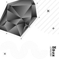 diseño de fondo de triángulo borroso de vector negro. fondo geométrico en estilo origami con degradado