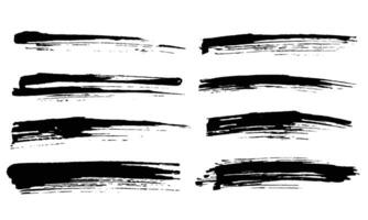 Collection of grunge brush strokes vector