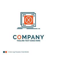 error. application. message. problem. server Logo Design. Blue and Orange Brand Name Design. Place for Tagline. Business Logo template. vector