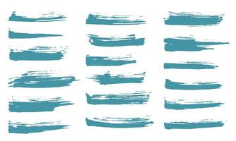 Colorful ink brush stroke collection vector