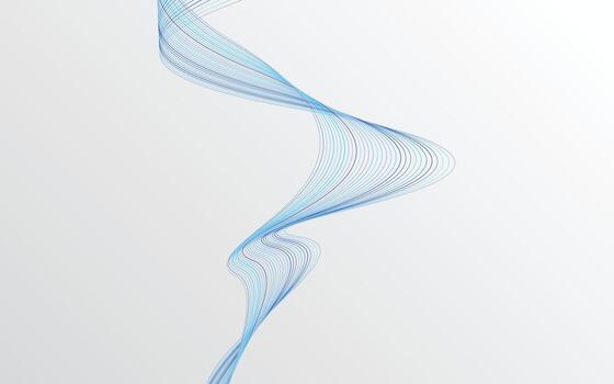 Colorful shiny wave with lines. Curved wavy line. smooth stripe. Design element vector