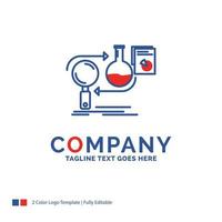 Company Name Logo Design For Analysis. business. develop. development. market. Blue and red Brand Name Design with place for Tagline. Abstract Creative Logo template for Small and Large Business. vector