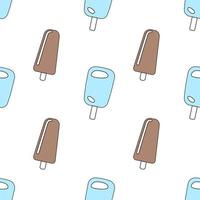 Seamless pattern with ice cream. Vector illustration.