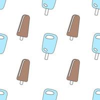 Seamless pattern with ice cream. Vector illustration.