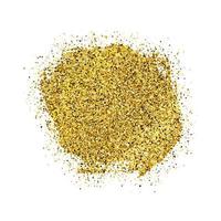 Golden Paint Glittering backdrop on a white background. Background with gold sparkles and glitter effect. Empty space for your text. Vector illustration