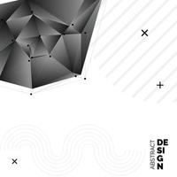 diseño de fondo de triángulo borroso de vector negro. fondo geométrico en estilo origami con degradado