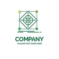 Architecture. cluster. grid. model. preparation Flat Business Logo template. Creative Green Brand Name Design. vector