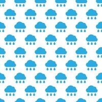 Rainy cloud. Seamless pattern of rainy clouds. Bad weather symbol. Vector illustration.