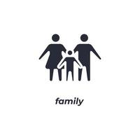 Vector sign family symbol is isolated on a white background. icon color editable.