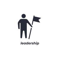 Vector sign leadership symbol is isolated on a white background. icon color editable.