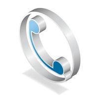 Isometric phone design, 3D phone. vector